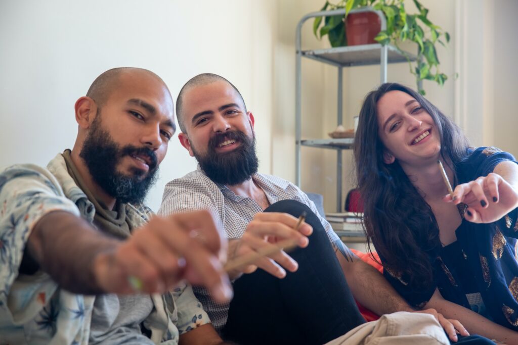friends smoking marijuana